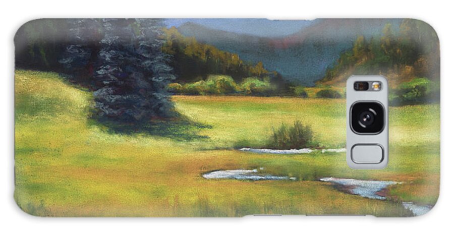 Mt Evans View Galaxy Case featuring the painting Break in the Storm - Evergreen CO by Marjie Eakin-Petty