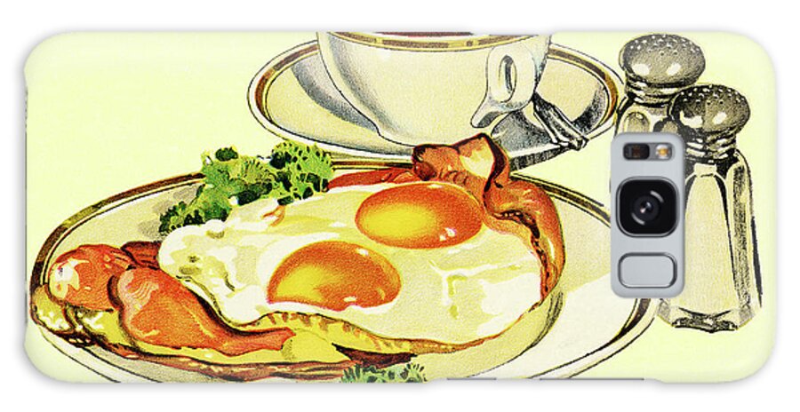 Beverage Galaxy Case featuring the drawing Breakfast Plate and Coffee by CSA Images