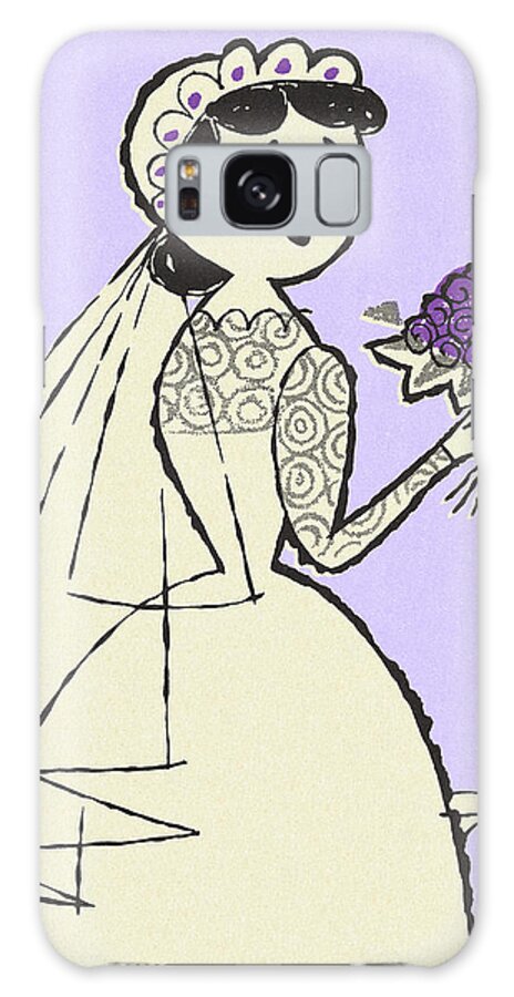 Adult Galaxy Case featuring the drawing Bride with a Tear on Her Face by CSA Images