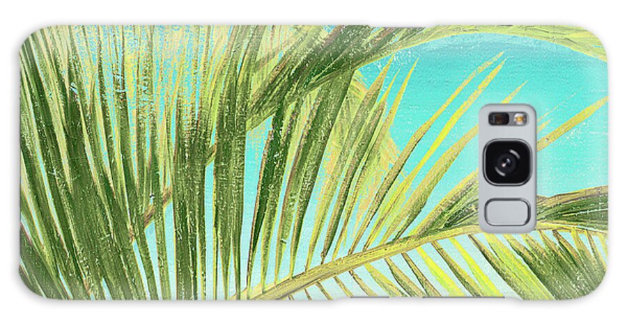 Bright Galaxy Case featuring the painting Bright Coconut Palm I by Patricia Pinto