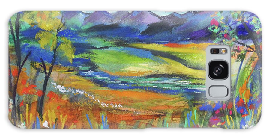 Bright Country Galaxy Case featuring the painting Bright Country by Jean Batzell Fitzgerald