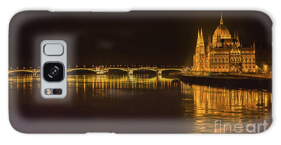 Panorama Galaxy Case featuring the photograph Budapest By Night - Over Danube River by Stefano Senise