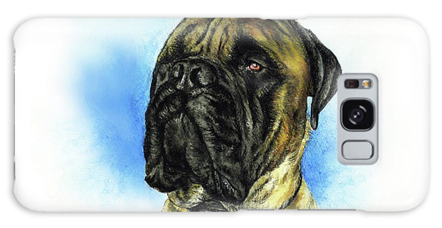 Commissioned Bull Mastiff Watercolour Art By Patrice Galaxy Case featuring the painting Bull Mastiff by Patrice Clarkson
