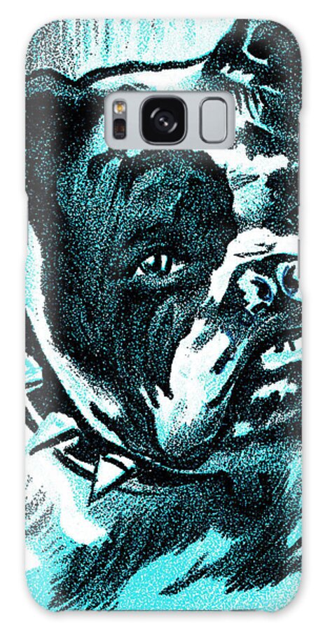 Animal Galaxy Case featuring the drawing Bulldog with spike collar by CSA Images