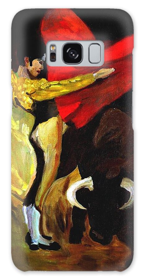 Matador Galaxy Case featuring the painting Bullfighter by Mary Krupa by Bernadette Krupa