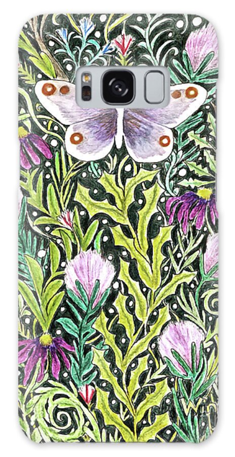 Lise Winne Galaxy Case featuring the mixed media Butterfly Tapestry Design by Lise Winne