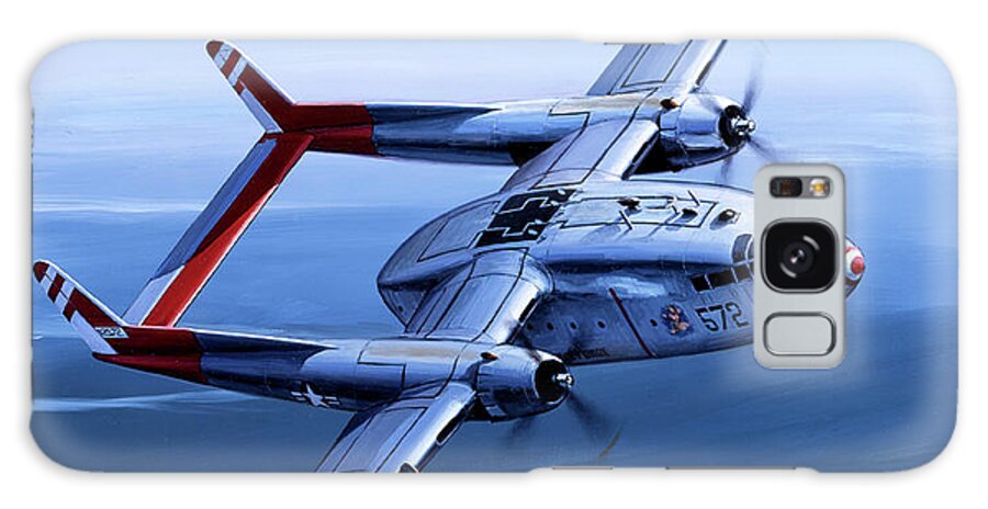 Military Aircraft Galaxy Case featuring the painting Fairchild C-119C Flying Boxcar by Jack Fellows