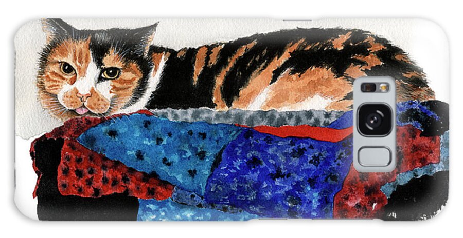 Cat Galaxy Case featuring the painting Calico Cutie by Louise Howarth