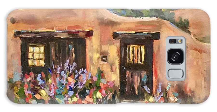 Adobe Galaxy S8 Case featuring the painting Canyon Road Casa by Patsy Walton