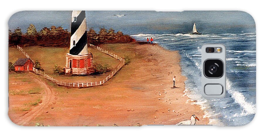 Cape Hatteras And The Seagull Galaxy Case featuring the painting Cape Hatteras And The Seagull by Arie Reinhardt Taylor