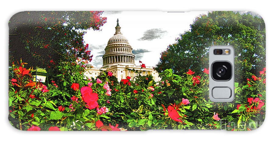 Capitol Galaxy Case featuring the photograph Capitol West Summer - Impression by Steve Ember