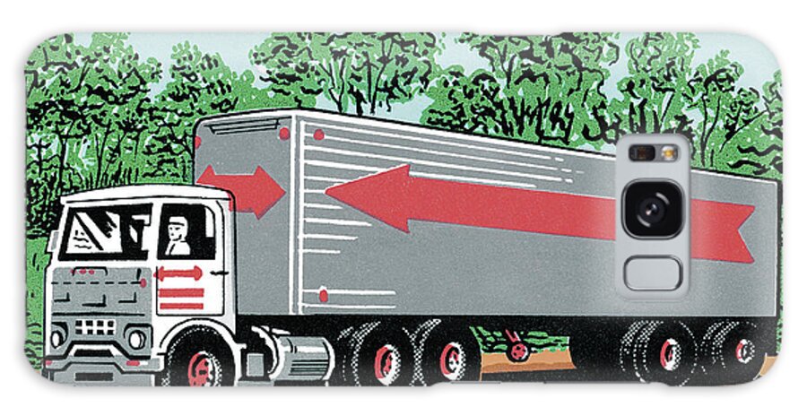 Arrow Galaxy Case featuring the drawing Cargo Truck by CSA Images