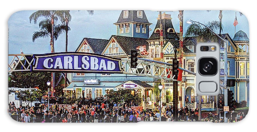 Carlsbad Galaxy Case featuring the photograph Carlsbad Village Sign by Ann Patterson