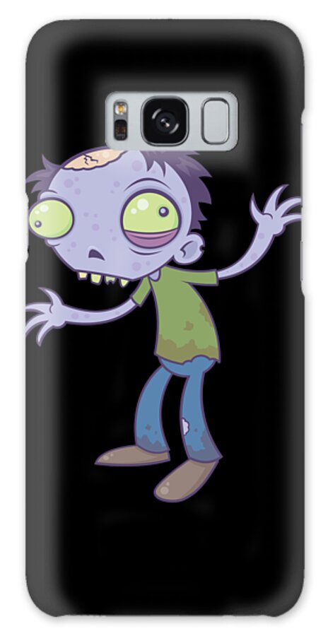 Zombie Galaxy Case featuring the digital art Cartoon Zombie by John Schwegel