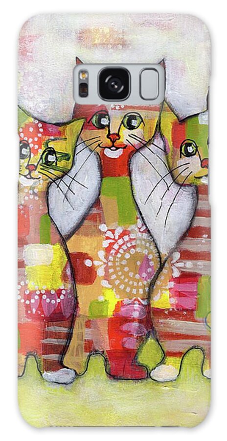 Cat Galaxy Case featuring the painting Cat Family Portrait 5 by Karren Case