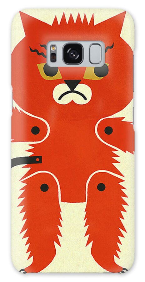 Anger Galaxy Case featuring the drawing Cat Puppet by CSA Images