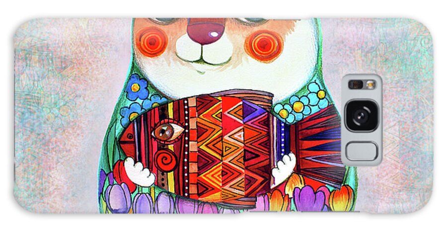 Cat Galaxy Case featuring the painting Cat Russian by Oxana Zaika