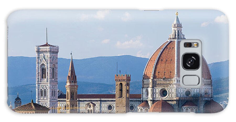 Campanile Galaxy Case featuring the photograph Cathedral And Duomo On The Florence by Deejpilot
