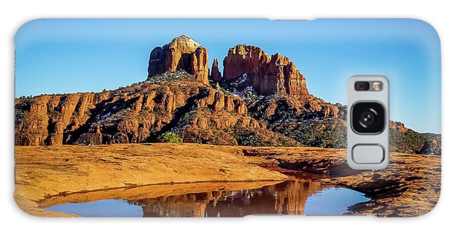 Sedona Galaxy Case featuring the photograph Cathedral Rock Reflection by Terry Ann Morris
