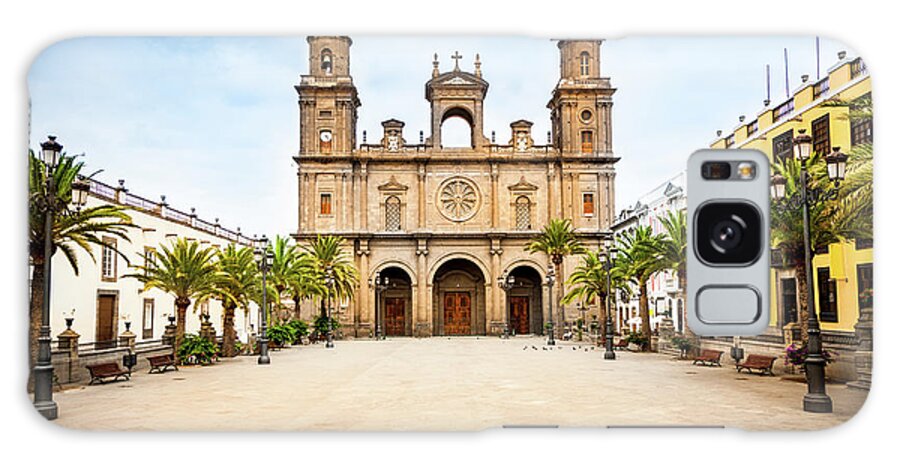 Plaza De Santa Ana Galaxy Case featuring the photograph Cathedral Santa Ana Las Palmas De Gran by Mlenny