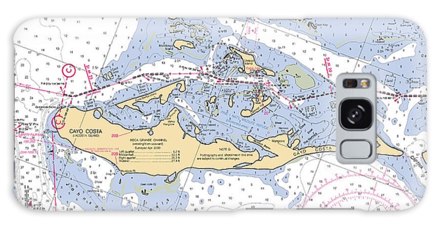 11426 Galaxy Case featuring the photograph Cayo Costa Nautical Chart by Nautical Chartworks