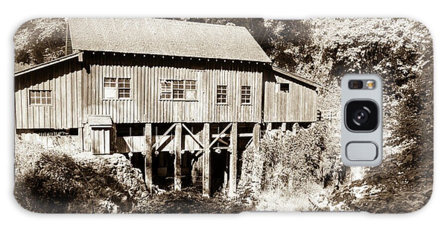 1876 Galaxy Case featuring the photograph Cedar Creek Grist Mill - Sepia 0992 by Kristina Rinell