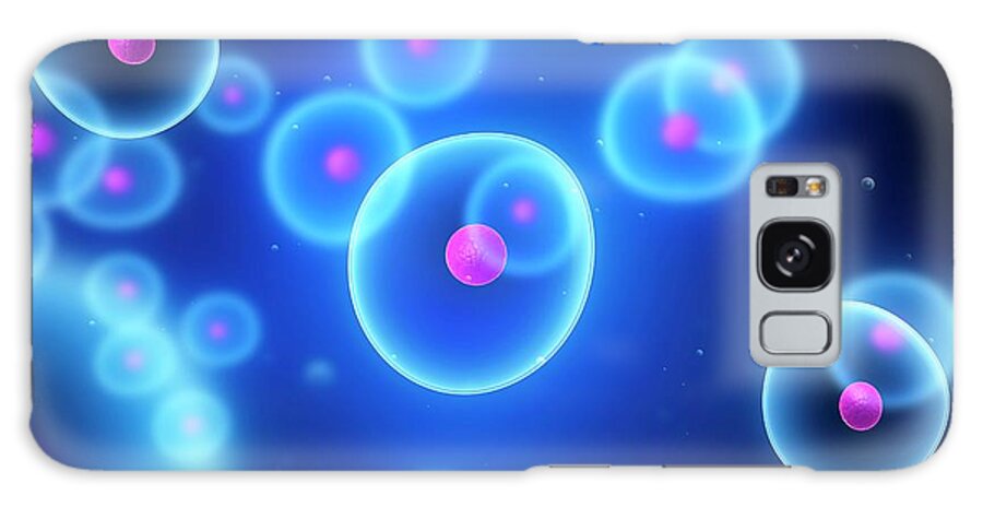 Nucleus Galaxy Case featuring the digital art Cells, Conceptual Artwork by Science Photo Library - Sciepro