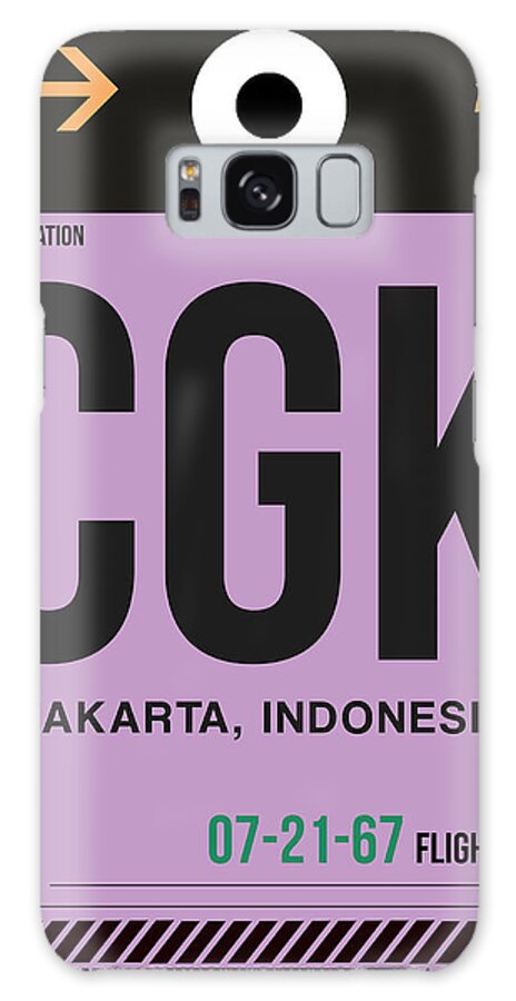 Vacation Galaxy Case featuring the digital art CGK Jakarta Luggage Tag I by Naxart Studio