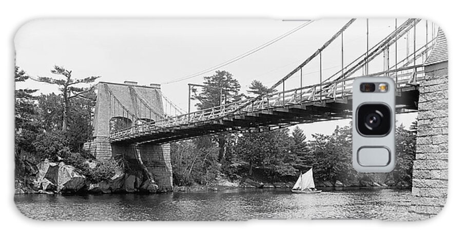 1800s Galaxy Case featuring the photograph Chain Bridge At Newburyport by Library Of Congress/science Photo Library