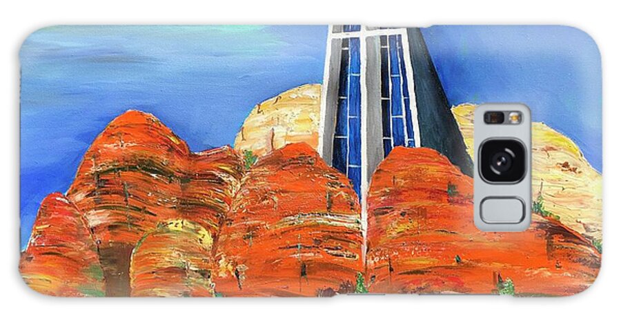 Fine Art Galaxy Case featuring the painting Chapel of the Holy Cross by Maria Karlosak