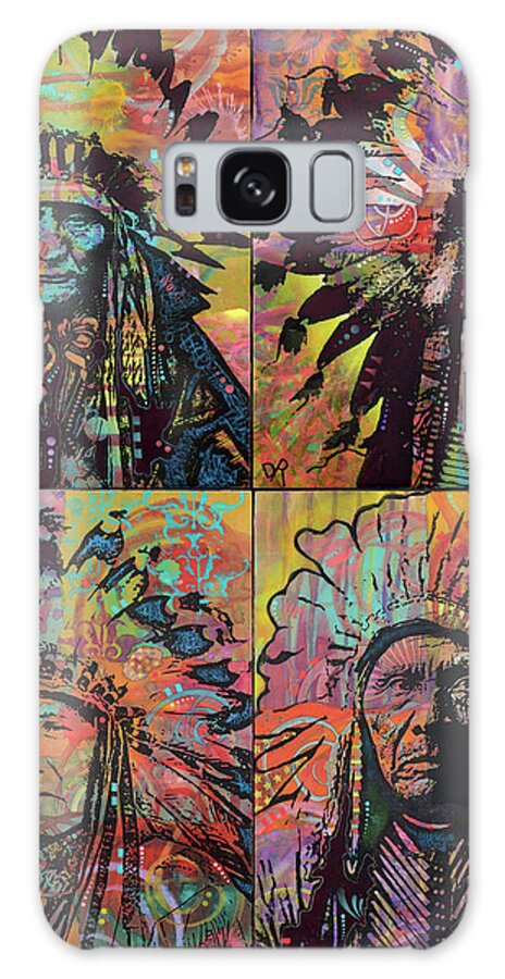 Chiefs Quadrant Galaxy Case featuring the mixed media Chiefs Quadrant by Dean Russo