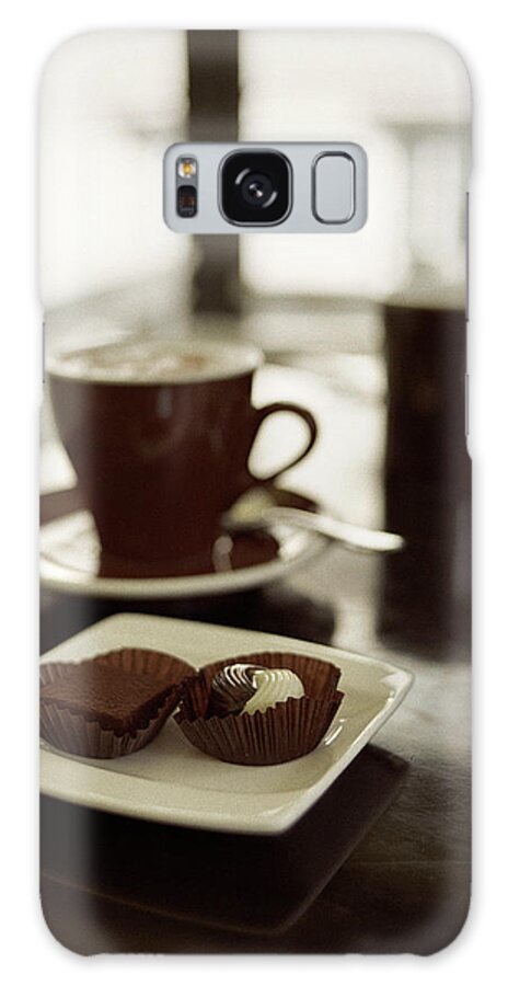 Temptation Galaxy Case featuring the photograph Chocolate And Coffee by Photo By Dylan Goldby At Welkinlight Photography