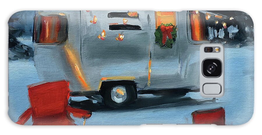 Airstream Galaxy Case featuring the painting Christmas in the Snow by Elizabeth Jose