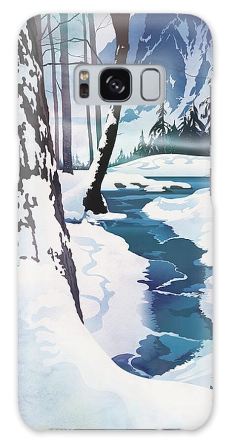 Christmas Morning Galaxy Case featuring the digital art Morning at Christmas Creek by Garth Glazier