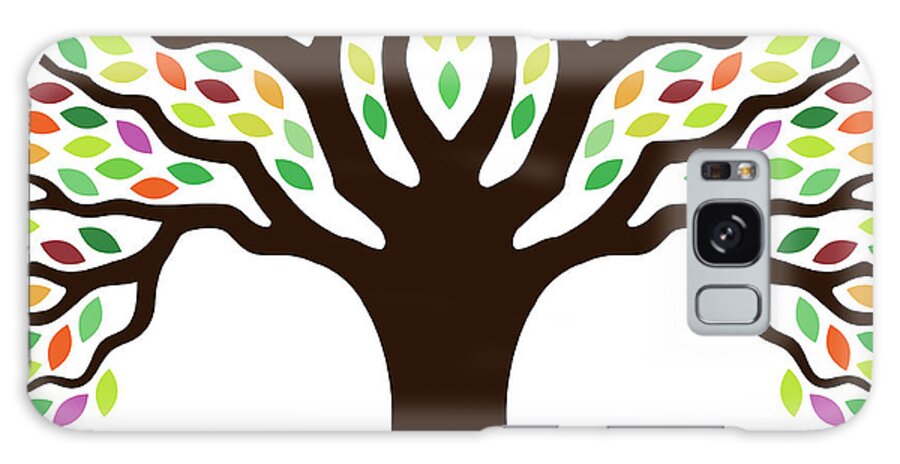Vector Galaxy Case featuring the digital art Chunky Little Tree Illustration by Johnwoodcock