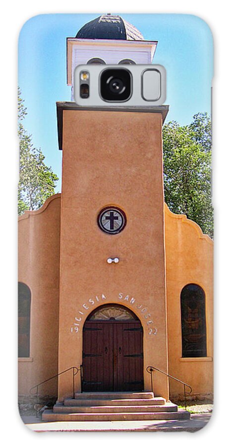 Cerrillos Galaxy Case featuring the photograph Church in Cerrillos, NM by Segura Shaw Photography