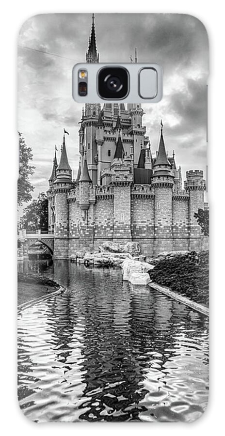Black And White Galaxy Case featuring the photograph Monochrome Princess Dreams At The Famous Castle by Gregory Ballos