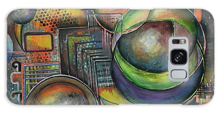 Original Painting Galaxy Case featuring the painting Circulation by Maria Karlosak