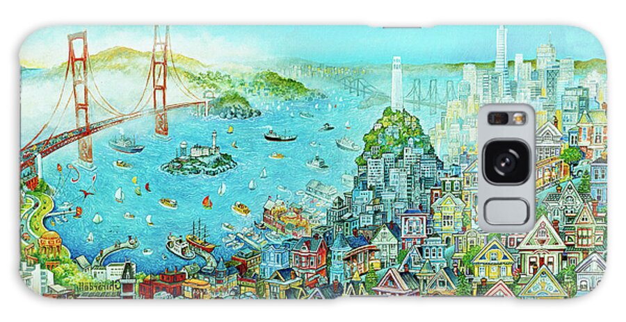 City By The Bay Galaxy Case featuring the painting City By The Bay by Bill Bell