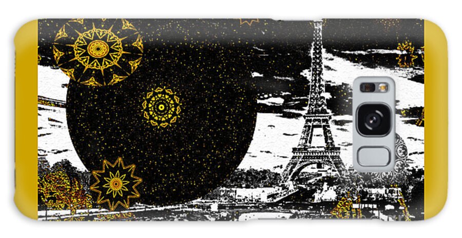 Jazz Galaxy Case featuring the mixed media City of Lights - Kaleidoscope Moon for Children Gone Too Soon Number 6 by Aberjhani