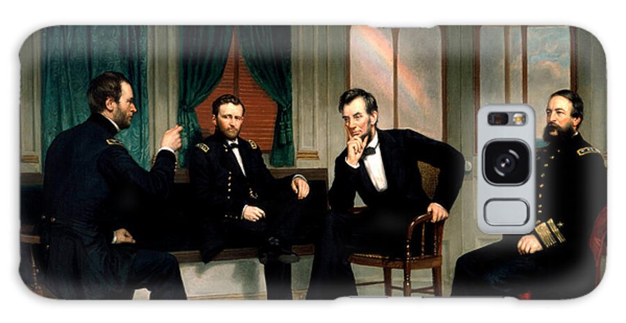 Civil War Galaxy Case featuring the painting Civil War Union Leaders - The Peacemakers - George P.A. Healy by War Is Hell Store