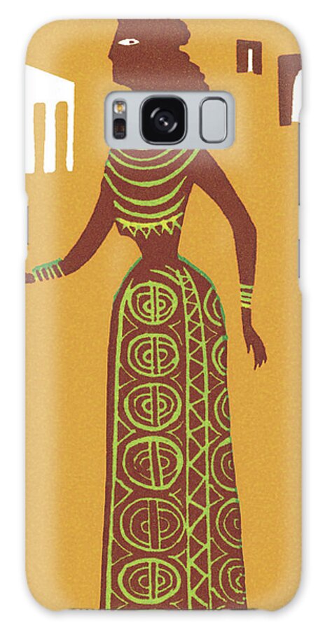 Adult Galaxy Case featuring the drawing Classic Woman in Costume by CSA Images