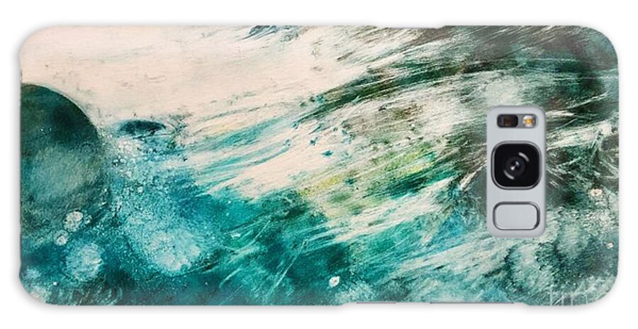 Abstract Galaxy Case featuring the painting Cleansing Wave by Deb Stroh-Larson