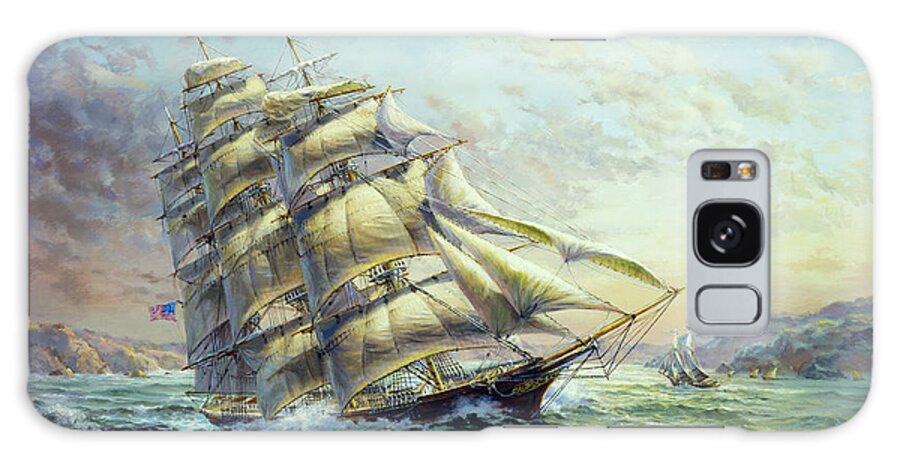 Clipper Ships Galaxy Case featuring the painting Clipper Ship Surprise by Nicky Boehme