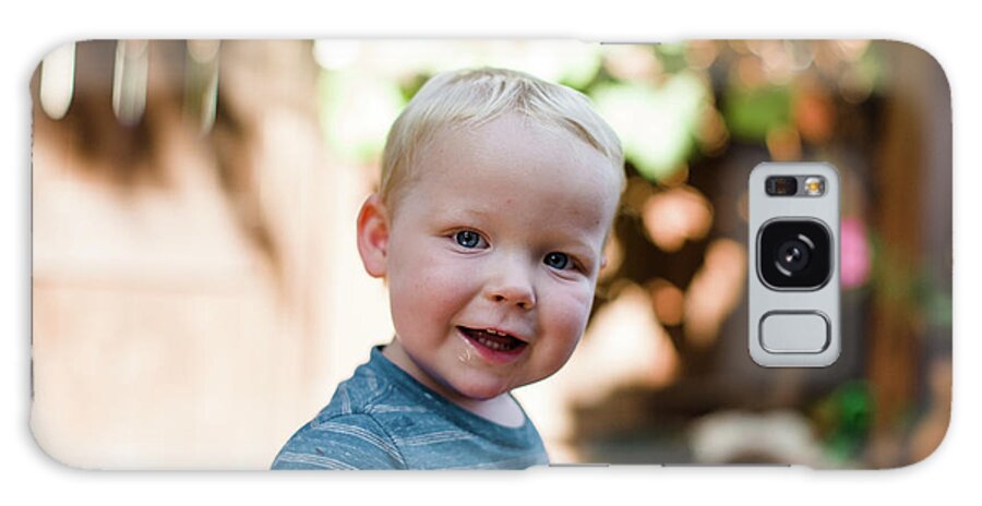 At Home Galaxy Case featuring the photograph Close Up Of One Year Old Boy In San Diego by Cavan Images