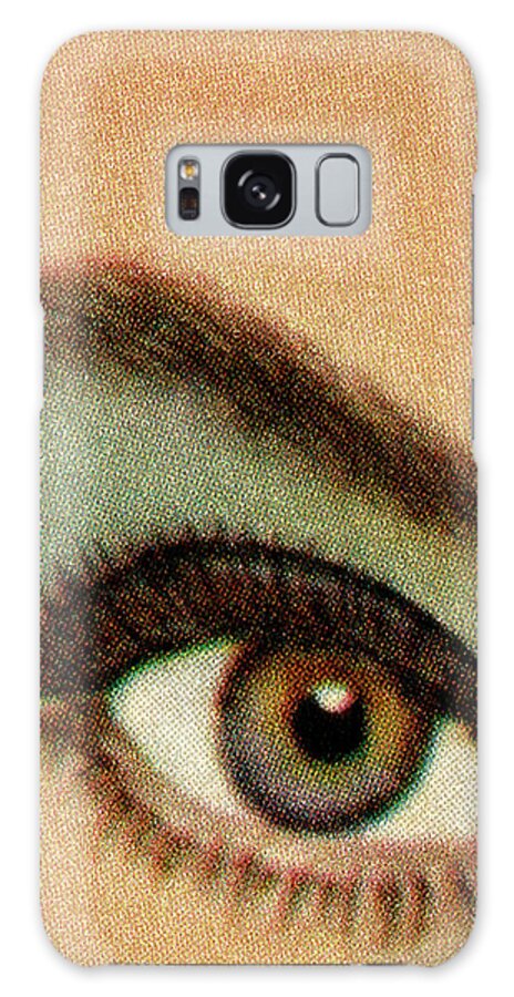 Campy Galaxy Case featuring the drawing Close up of Woman's Eye by CSA Images