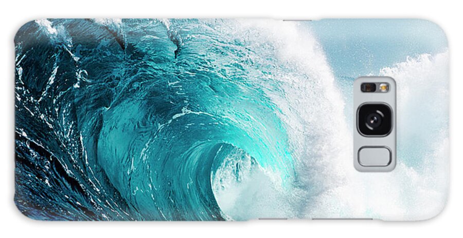 Tide Galaxy Case featuring the photograph Close-up View Of Huge Ocean Waves by Shannonstent