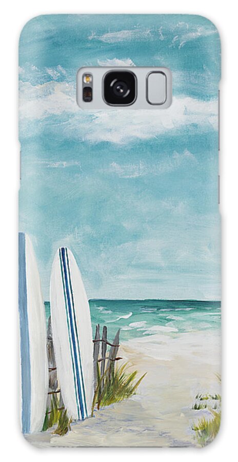 Cloudy Galaxy Case featuring the painting Cloudy Day In Paradise II by Julie Derice