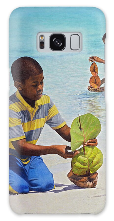 Island Galaxy Case featuring the painting Coconut Boats by Nicole Minnis