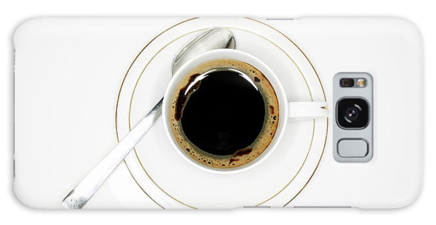 White Background Galaxy Case featuring the photograph Coffee In Cup With Spoon And Saucer by Buena Vista Images